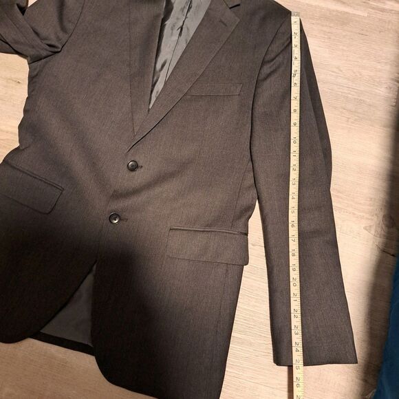 Banana Republic Blazer Mens 38R Gray Tailored Fit Wool Sport Coat Suit Jacket - Picture 13 of 14